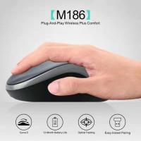 New M186 Wireless Mouse Adjustable DPI 2.4G USB Office Game Mouse For PC Laptop Portable Mouse Basic Mice