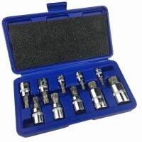 12จุด MM Triple Square Spline Bit Socket Set สำหรับ Tamper-Proof Lug Nuts, Cylinder Head Bolt 14นิ้ว38นิ้ว12นิ้วไดรฟ์