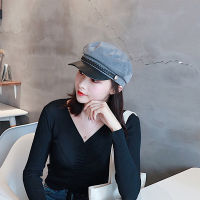 Autumn Winter Hats For Women Solid Plain Black Octagonal Newsboy Cap Men Ladies Casual Wool Hat Winter Beret Women Painter Cap