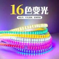 Festive Christmas Colorful Gradient Lights With Atmosphere Lights 220V Plug-In LED Patch Lights Rgb Colorful Waterproof Outdoor 7-Color Bar Door Automatic Color Changing Stream Horse Plug Line Wedding Room Dance Room Advertising 【SEP】