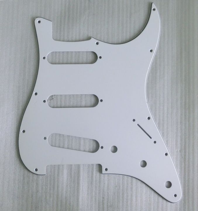 sss-ssh-hsh-hh-11หลุมสีขาว3ply-strat-pickguard-กีตาร์สำหรับขาย