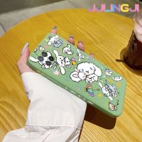 Jlingji เคสสำหรับ Realme 8 5G 8S 5G Q3i V13 5G Narzo 30 5G เคส Q3ลายการ์ตูน Smile Cinnamoroll เคสป้องกันขอบสี่เหลี่ยมบางเคสโทรศัพท์ดีไซน์ใหม่ที่สร้างสรรค์เคสนิ่มปลอกซิลิโคนกันกระแทก