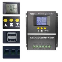 100A MPPT Solar Charge Controller 12V 24V 36V 48V LCD Display Battery Controller Tools Solar PV Battery Charger Accessories