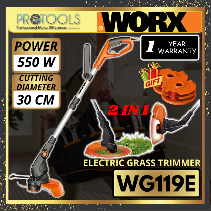 WORX WG119E ELECTRIC GRASS TRIMMER EDGER 550W 30CM MESIN