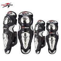 4Pcs Set PRO-BIKER P19 Stainless Steel Knee and Elbow Guards Men Off Road Leg Protectors Motorcycle Elbow Pads Riding Equipment Knee Shin Protection