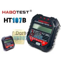 HABOTEST HT107B เครื่องตรวจปลั๊ก อุปกรณ์ตัวทดสอบปลั๊กไฟอัตโนมัติ GFCI พร้อมหน้าจอ LCD และตรวจกราวด์ สามารถใช้ตรวจสอบสายดินได้