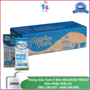 Thùng 24 Hộp Sữa Tươi Tiệt Trùng Meadow Fresh Ít Béo 200ml - Sữa Nhập Khẩu