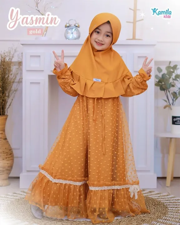 Baju muslim anak perempuan terbaru 2021