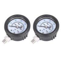 2Pcs PCP Scuba Diving Air Vertical Manometer for Fill Station Double-Range 350Bar High Pressure Gauge 1/8Npt