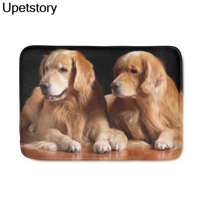 Upetstory พรมเช็ดเท้าสี่เหลี่ยมแฟชั่นสำหรับทางเข้า,พรมขนนุ่มในร่ม/กลางแจ้งโกลเด้นรีทรีฟเวอร์ Rug40พื้นครัวในครัวเรือน * 59ซม.