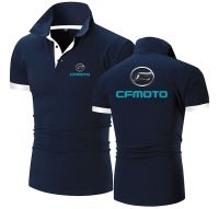 2023 Camisa De Polo Masculina De Algodão,สบายๆ Camisa De Mangas Curtas Respirável Para CFMOTO Camisa De Tênis De Golf