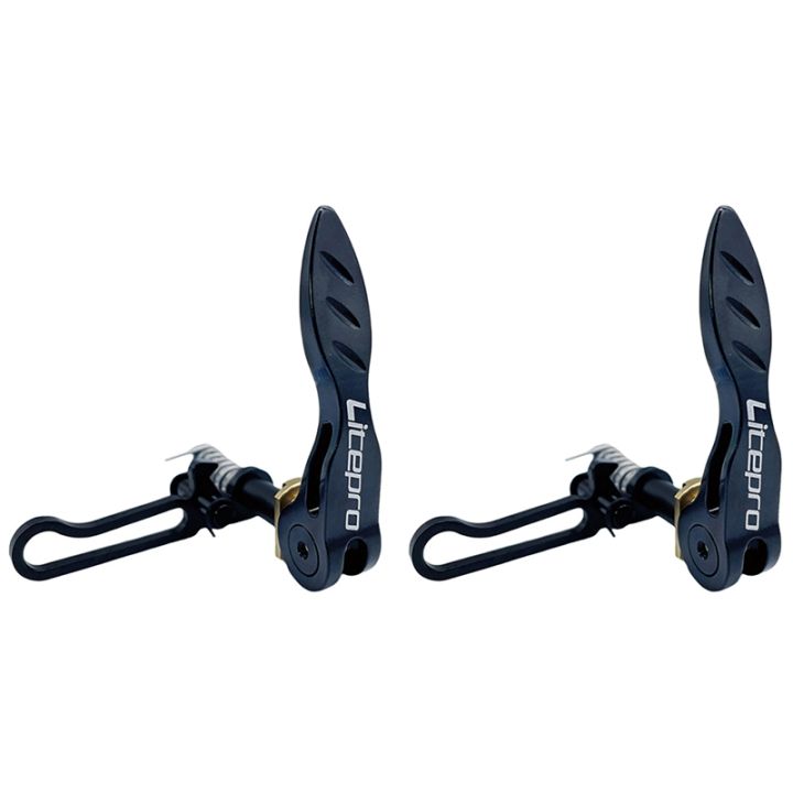 2X Litepro Bicycle Seatpost Clamp for Brompton Ultralight Folding Bike Seat Post Clamp Folding Bike Accessories,Black