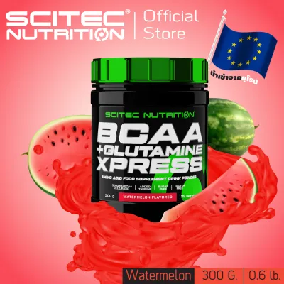 SCITEC NUTRITION BCAA+Glutamine Watermelon 300g (กรดอะมิโนบีซีเอเอ กลูตามีน รสแตงโม)