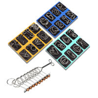 8pcs Classic IQ Metal in teaser Magic Baffling Puzzles Game Toys for Children s