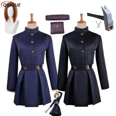 Anime Jujutsu Kaisen Kugisaki Nobara Cosplay Costume Wig Hammer Women Suit Outfit Uniform With Bag Belt