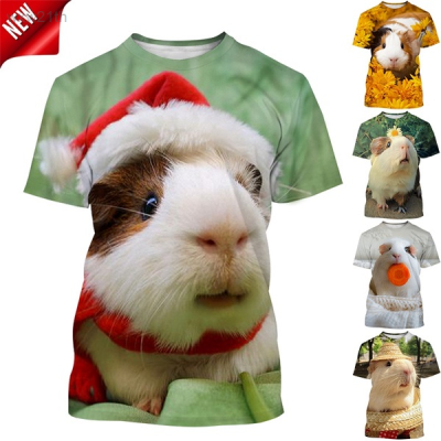 2023 New Casual Short Sleeved T-shirt, Cute 3d Printed Guinea Pig, Fashionable for Both Men And Women. Unisex