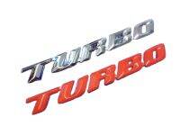 โลโก้ตัวอักษร TURBO สีชุบและสีแดง มี 2 แบบให้เลือก พร้อมกาวในตัว ชุบโครเมี่ยมและสีแดง ติดหลังรถ ราคาต่อชิ้น