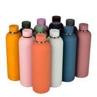 ▨◈ 2023 750ML double-layer 304 stainless steel thermos bottle large-capacity outdoor sports frosted