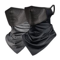 【CC】✴✼  Men Face Bandana UV Protection Breathable Silk Outdoor Hanging Ear Cycling Scarf Neckerchief