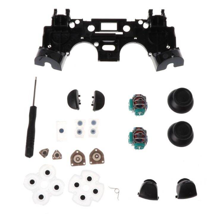 analog-joysticks-l2-l1-r1-r2-trigger-buttons-3d-rods-squeeze-cap-screwdriver-conductive-rubber-for-sony-playstation-4-ps4-controller-repair-kit