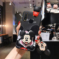 คนรัก Minnie โทรศัพท์สำหรับ VIVO Y19 Y20 Y12s Y20s Y20i U20 V20ปลอก Mickey Back Lanyard ผู้ถือนุ่ม TPU