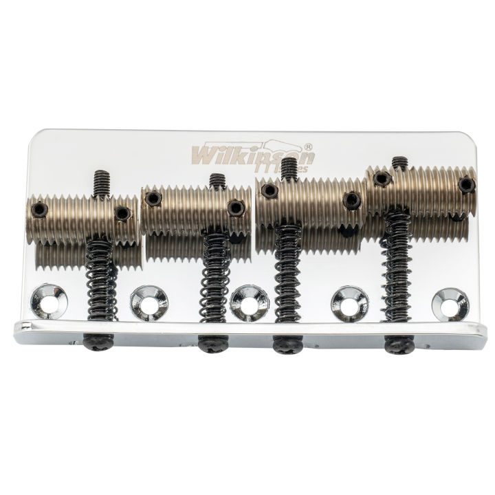 Wilkinson 57mm2 14 Inch String Spacing 4 String Fixed Bass Bridge Threaded Saddles For 2513