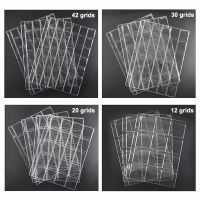 12/20/30/42 Grids Coin Album Pages PVC Pocket Acid Free Coin Holder Stamp Collection Organizer Sheet Transparent Coin Loose Leaf
