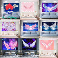 Angel Wings Tapestry สไตล์นอร์ดิกตกแต่งแขวนผนังพื้นหลัง 3D การพิมพ์ผ้าผ้าม่านหน้าแรกห้องนั่งเล่นตกแต่งห้องนอน