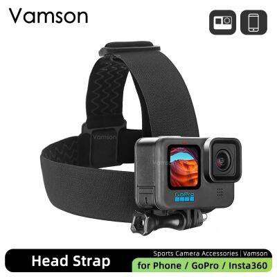 Vamson ชุดติดตั้งสายเข็มขัดรัดหัวสำหรับ Gopro 10 9 8 7 6 5เสริมสำหรับ Gopro Hero 10 9 6 5 4 3 + 2 1สำหรับ Yi 4K SJCAM VP202