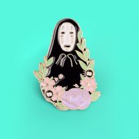 Spirited Away No Face Man Brooch Enamel Pins Miyazaki Hayao Japan Anime Brooches Hard Badge Lapel Pin Backpack jewelry