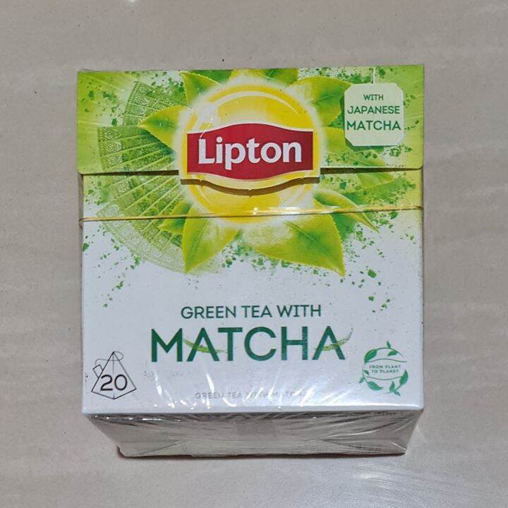 Lipton Green Tea With Matcha Pyramid Tea Bags 20 x 1.5 Gram Lazada