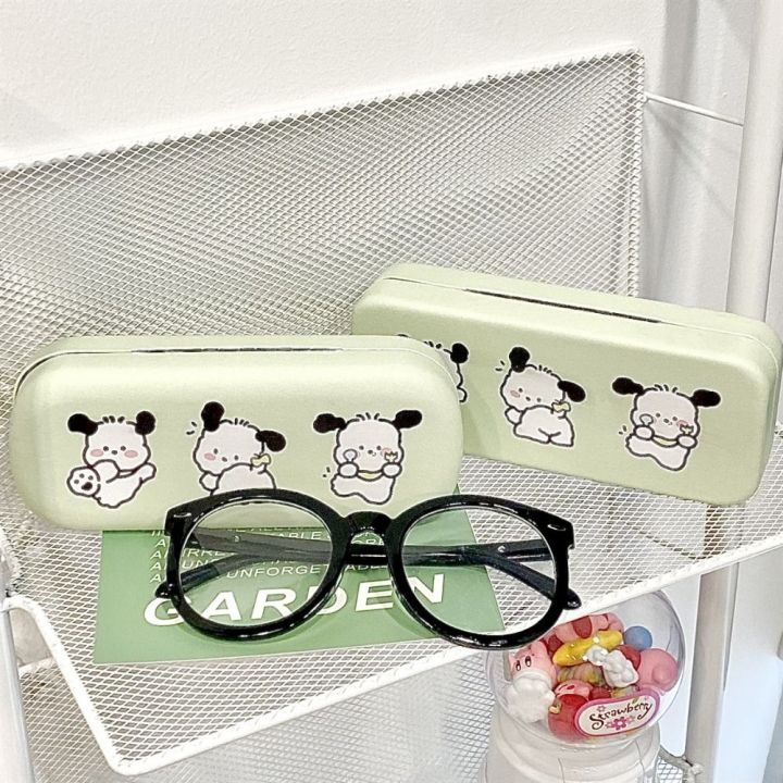 kisscat-กล่องใส่แว่นตา-กล่องใส่แว่น-หนังพียู-ตัวจัดระเบียบแว่นกันแดด-สุนัขพีซี-โลหะผสมอัลลอยด์-กล่องใส่แว่นกันแดด-กล่องใส่แว่นตา-การ์ตูนลายการ์ตูน-ที่ใส่แว่นตา-สำหรับผู้หญิง