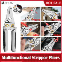 เครื่องปอกสายไฟ Multi Tool Wire Stripper Cable Stripper Multi Function Wire Repair Tool Pliers