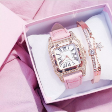 GRATIS ONGKIR / MURAH / COD / - jam tangan wanita terbaru 2020  - jam tangan wanita kecil mungil - Jam Tangan Quartz Wanita Angka Romawi + Berlian