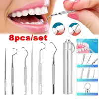 7/ 3pcs Stainless Steel Toothpick Set Metal Flossing Tools with Portable Toothpick Holder Outdoor Household Travel Seal Storage