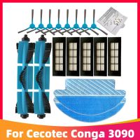 HOT LOZKLHWKLGHWH 576[มาแรง] อะไหล่สำหรับ Cecotec Conga 3090เครื่องดูดฝุ่นหุ่นยนต์ชิ้นส่วนลูกกลิ้งอะไหล่แปรงด้านข้างหลักตัวกรอง Hepa ล้อสากลเศษผ้าม็อบ