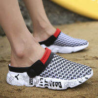 QUAOAR 2021 New Men Summer Shoes Slip-on men Clogs Water Sandals Breathable Light Jogging Sneakers Casual Beach Slippers