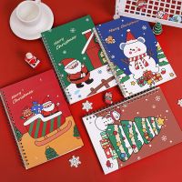 Cute Xmas Themed Coil NoteBook Sketchbook A5 60 Sheets for student Boys Girls