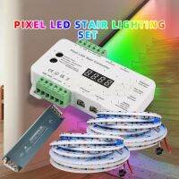 5m 10m Pixel Stair Light Set PIR Motion Daylight Sensor Staircase Controller Power Adapter WS2811 COB Addressable LED Strip