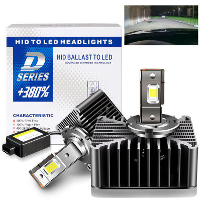 2pcs HID D1S LED Headlight D2S D3S D4S D5S D8S D1R D2R D3R D4R 6000K White CSP Chip Canbus Error Free 1:1 Size 12V