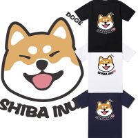 2023 NewShiba Inu แขนสั้นเสื้อยืดผู้ชาย Ins ผ้าฝ้ายแท้เวอร์ชั่นเกาหลีอินเทรนด์หลวมเสื้อผ้าผู้ชายสไตล์ใหม่ครึ่ง -