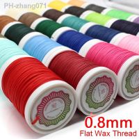 150D 0.8mm Flat Wax Thread for Sewing Leather Craft Hand Stitching DIY Material Braided Bookbinding Shoe Repairing Waxed Thread