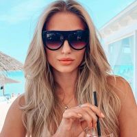 HOT★Oversized Women Sunglasses 2020 Shield Shape Luxy Design Big Frame Rivet Shades Sun glasses Woman UV400 sunglass zonnebril dames