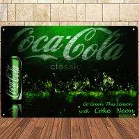 Coca-Cola ป้ายโลหะดีบุกป้ายทะเบียนบาร์ผับกาแฟห้องน้ำ Wall Art GI6M