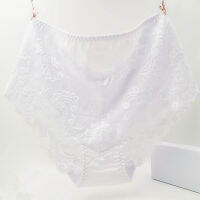 【cw】3PcsLot Ropa Interior Femeni Briefs Plus Size 7XL Cotton Cutout Lace Lingeries Intimates Womens Panties Underwears 【hot】