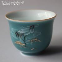 【hot】♦۩ Color Glaze Teacup Household Cup Chinese Set Ceremony Accessories Antique Bowl Drinkware