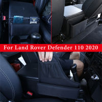 สำหรับ Land Rover Defender 90 110 130 2009-2018ผ้าฝ้ายสีดำที่เท้าแขนรถกล่องออแกไนเซอร์จัดเก็บกระเป๋าอุปกรณ์รถยนต์