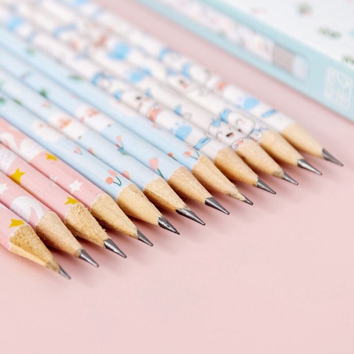 ดินสอไม้-hb-ลายการ์ตูนน่ารัก-1กล่องมี10แท่ง-ไม่อัตราย-เครื่องเขียนนักเรียน-ของขวัญ