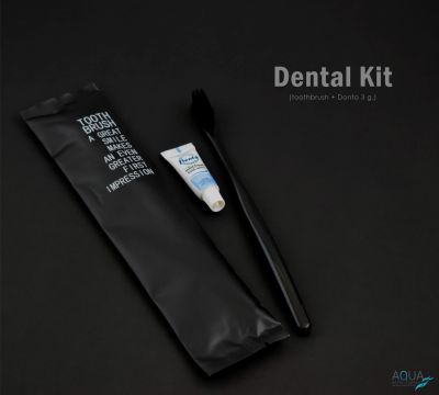 ✨ขายดี✨ ชุดแปรงสีฟันโรงแรม รุ่น Black Dental kit [แพ็คชนิดละ125ชิ้น] ของใช้ในโรงแรม ของโรงแรม อเมนิตี้ Hotel Amenities