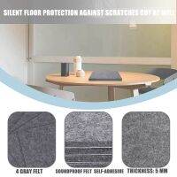 Self-Adhesive Felt Glides for Chairs, 5 mm Thick Chair Felt Glides for Furniture, Floor, Chair Legs Pack of 4